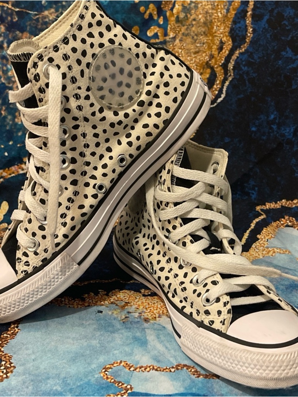 Converse Chuck Taylor All Star High Top Women’s 7 Dalmatian Animal Print Shoes - Picture 16 of 16